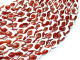 Tibetan Agate Beads, Red, Rice, 10mm x 14mm-Gems:Assorted Shape-BeadDirect