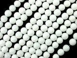 White Jade Beads, Round, 6mm (6.3mm), 15 Inch-Gems: Round & Faceted-BeadDirect