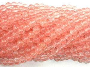 Cherry Quartz Beads, Round, 6mm-Gems: Round & Faceted-BeadDirect