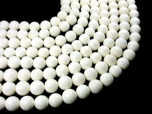 White Sponge Coral Beads, Round, 12mm-Gems: Round & Faceted-BeadDirect