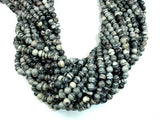 Black Line Jasper Beads, Silk Stone, Spider Web Jasper, Round, 8mm-Gems: Round & Faceted-BeadDirect