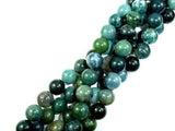 Moss Agate, Round beads, 10mm, Green Beads-Gems: Round & Faceted-BeadDirect