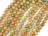 Chinese Unakite, Round beads, 6mm-Gems: Round & Faceted-BeadDirect