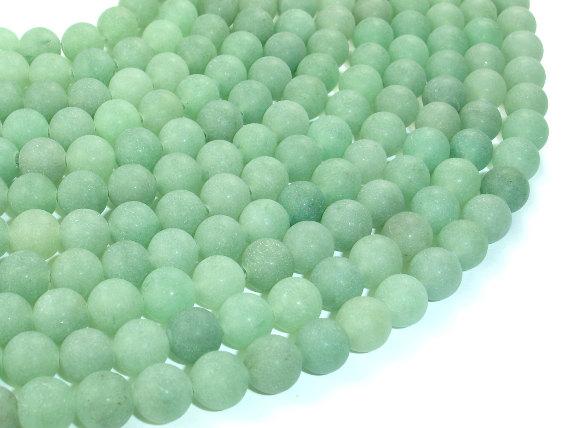 Matte Green Aventurine Beads, Round, 8mm-Gems: Round & Faceted-BeadDirect