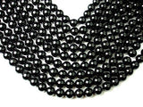 Black Tourmaline Beads, Round, 12mm-Gems: Round & Faceted-BeadDirect