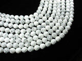 White Howlite Beads, Faceted Round, 12mm-Gems: Round & Faceted-BeadDirect