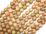 Chinese Unakite Beads, Round, 10mm-Gems: Round & Faceted-BeadDirect