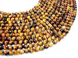 Tiger Eye Beads, Faceted Round, 8mm-Gems: Round & Faceted-BeadDirect
