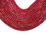 Ruby Jade Beads, Faceted Round, 6mm-Gems: Round & Faceted-BeadDirect
