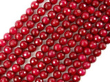 Ruby Jade Beads, Faceted Round, 6mm-Gems: Round & Faceted-BeadDirect