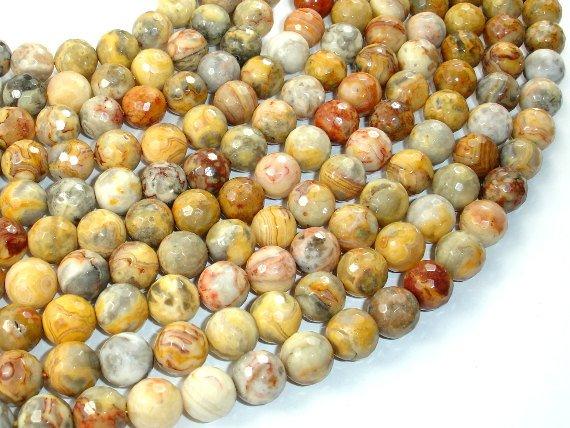 Crazy Lace Agate Beads, Faceted Round, 10mm-Gems: Round & Faceted-BeadDirect