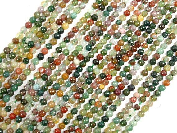 Indian Agate Beads, Fancy Jasper Beads, Round, 2mm-Gems: Round & Faceted-BeadDirect