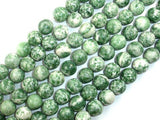Green Spot Jasper Beads, Round, 12mm-Gems: Round & Faceted-BeadDirect
