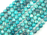 Rain Flower Stone Beads, Blue, 8mm Round Beads-Gems: Round & Faceted-BeadDirect