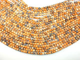 Rain Flower Stone, Orange, 6mm Round Beads-Gems: Round & Faceted-BeadDirect