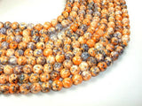Rain Flower Stone, Orange, 10mm Round Beads-Gems: Round & Faceted-BeadDirect