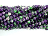 Rain Flower Stone, Purple, 4mm Round Beads-Gems: Round & Faceted-BeadDirect