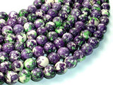 Rain Flower Stone, Purple, 10mm Round Beads-Gems: Round & Faceted-BeadDirect