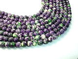 Rain Flower Stone, Purple, 10mm Round Beads-Gems: Round & Faceted-BeadDirect