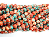 Rain Flower Stone, Red, Blue, 6mm Round Beads-Gems: Round & Faceted-BeadDirect