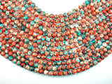 Rain Flower Stone, Red, Blue, 8mm Round Beads-Gems: Round & Faceted-BeadDirect