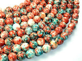 Rain Flower Stone, Red, Blue, 10mm Round Beads-Gems: Round & Faceted-BeadDirect
