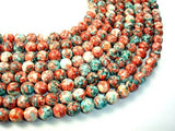 Rain Flower Stone, Red, Blue, 10mm Round Beads-Gems: Round & Faceted-BeadDirect