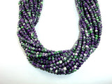 Rain Flower Stone, Purple, 4mm Round Beads-Gems: Round & Faceted-BeadDirect