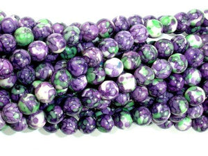 Rain Flower Stone, Purple, 6mm Round Beads-Gems: Round & Faceted-BeadDirect