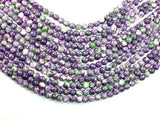 Rain Flower Stone, Purple, Green, 8mm Round Beads-Gems: Round & Faceted-BeadDirect