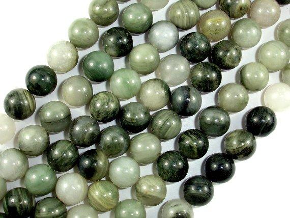 Green Line Quartz, 10mm Round Beads-Gems: Round & Faceted-BeadDirect