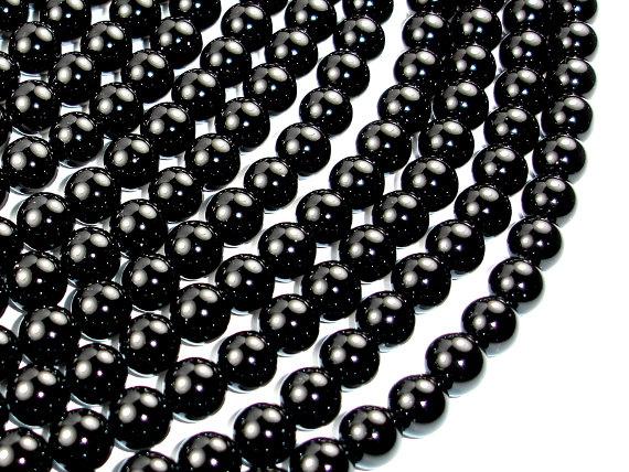 Black Onyx Beads, 8mm Round-Gems: Round & Faceted-BeadDirect