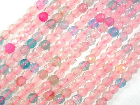 Agate Beads, 4mm Faceted Round, 14.5 Inch-Agate: Round & Faceted-BeadDirect