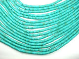 Turquoise Howlite Beads, 3mm x 6mm Heishi Beads-Gems:Assorted Shape-BeadDirect