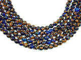 Mosaic Stone Beads, Blue, 8mm Round Beads-Gems: Round & Faceted-BeadDirect
