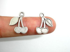 Cherry Charms, Zinc Alloy, Antique Silver Tone,13x16 mm-Metal Findings & Charms-BeadDirect