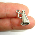 Horn Charms, Zinc Alloy, Antique Silver Tone 15pcs-Metal Findings & Charms-BeadDirect