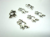 Kitty Charms, Zinc Alloy, Antique Silver Tone 15pcs-Metal Findings & Charms-BeadDirect