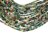 Indian Agate Beads, Fancy Jasper Beads, 6mm Round Beads-Gems: Round & Faceted-BeadDirect