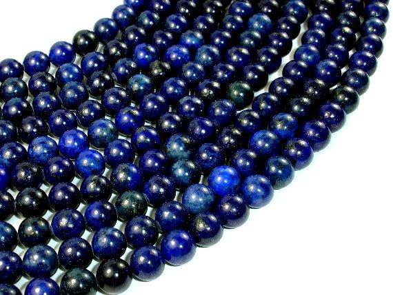 Lapis Lazuli Beads, Round, 8mm-Gems: Round & Faceted-BeadDirect