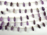 Amethyst Beads, 8mm x 12mm Briolette Beads, Faceted Pear Beads-Gems:Assorted Shape-BeadDirect