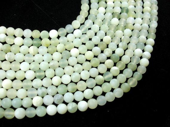 Matte New Jade Beads, Round, 8mm-Gems: Round & Faceted-BeadDirect