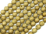 Druzy Agate Beads, Gold Geode Beads, 8mm, Round Beads-Agate: Round & Faceted-BeadDirect