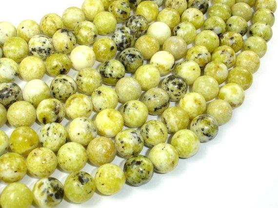 Yellow Turquoise Beads, 10mm Round Beads-Gems: Round & Faceted-BeadDirect