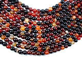 Sardonyx Agate Beads, 8mm Round Beads-Gems: Round & Faceted-BeadDirect