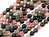 Watermelon Tourmaline Beads, 9mm (9.3 mm) Round Beads-Gems: Round & Faceted-BeadDirect