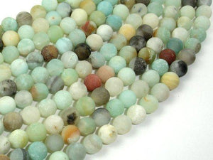 Matte Amazonite Beads, 6mm Round Beads-Gems: Round & Faceted-BeadDirect