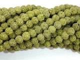 Peridot color Lava Beads, 6mm-Gems: Round & Faceted-BeadDirect
