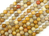 Fossil Coral Beads, 7mm, Round Beads-Gems: Round & Faceted-BeadDirect