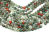 African Bloodstone, 10mm (10.4 mm) Round-Gems: Round & Faceted-BeadDirect